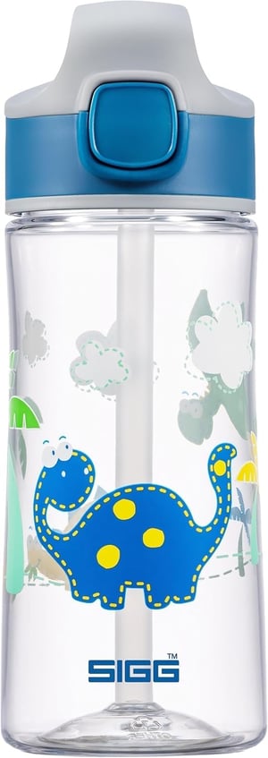 SIGG Miracle Dinosaur dječja boca sa slamkom, 450 ml, Tritan materijal bez BPA — rabljeno (stanje: vidi 2. sliku)