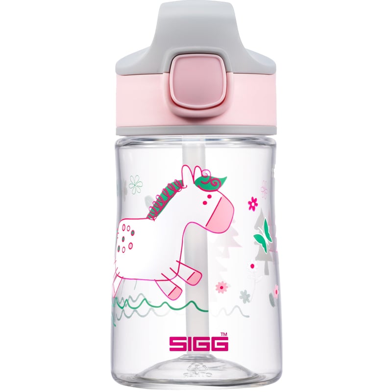 Detská fľaša na vodu SIGG Miracle Tritan so slamkou, nepriepustná, bez BPA, odolná proti poškriabaniu, do školy a na šport, 0,35 l / 0,45 l