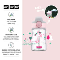 Detská fľaša na vodu SIGG Miracle Tritan so slamkou, nepriepustná, bez BPA, odolná proti poškriabaniu, do školy a na šport, 0,35 l / 0,45 l 3
