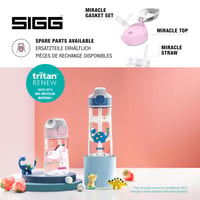 Detská fľaša na vodu SIGG Miracle Tritan so slamkou, nepriepustná, bez BPA, odolná proti poškriabaniu, do školy a na šport, 0,35 l / 0,45 l 4