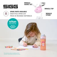 SIGG Miracle Gyerek Tritan Ivópalack Szívószállal, Szorítható, BPA-Mentes, 0,35-0,45 L - Pink, 0.45 L 4