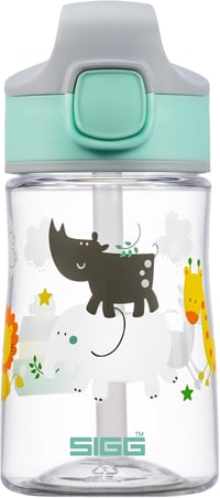 SIGG Miracle Gyerek Tritan Ivópalack Szívószállal, Szorítható, BPA-Mentes, 0,35-0,45 L - Green, 0.35 L 1
