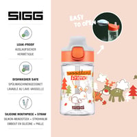 SIGG Miracle Gyerek Tritan Ivópalack Szívószállal, Szorítható, BPA-Mentes, 0,35-0,45 L - Orange, 0.35 L 3