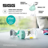 SIGG Miracle Gyerek Tritan Ivópalack Szívószállal, Szorítható, BPA-Mentes, 0,35-0,45 L - Green, 0.35 L 4