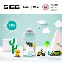 SIGG Miracle Gyerek Tritan Ivópalack Szívószállal, Szorítható, BPA-Mentes, 0,35-0,45 L - Green, 0.35 L 2