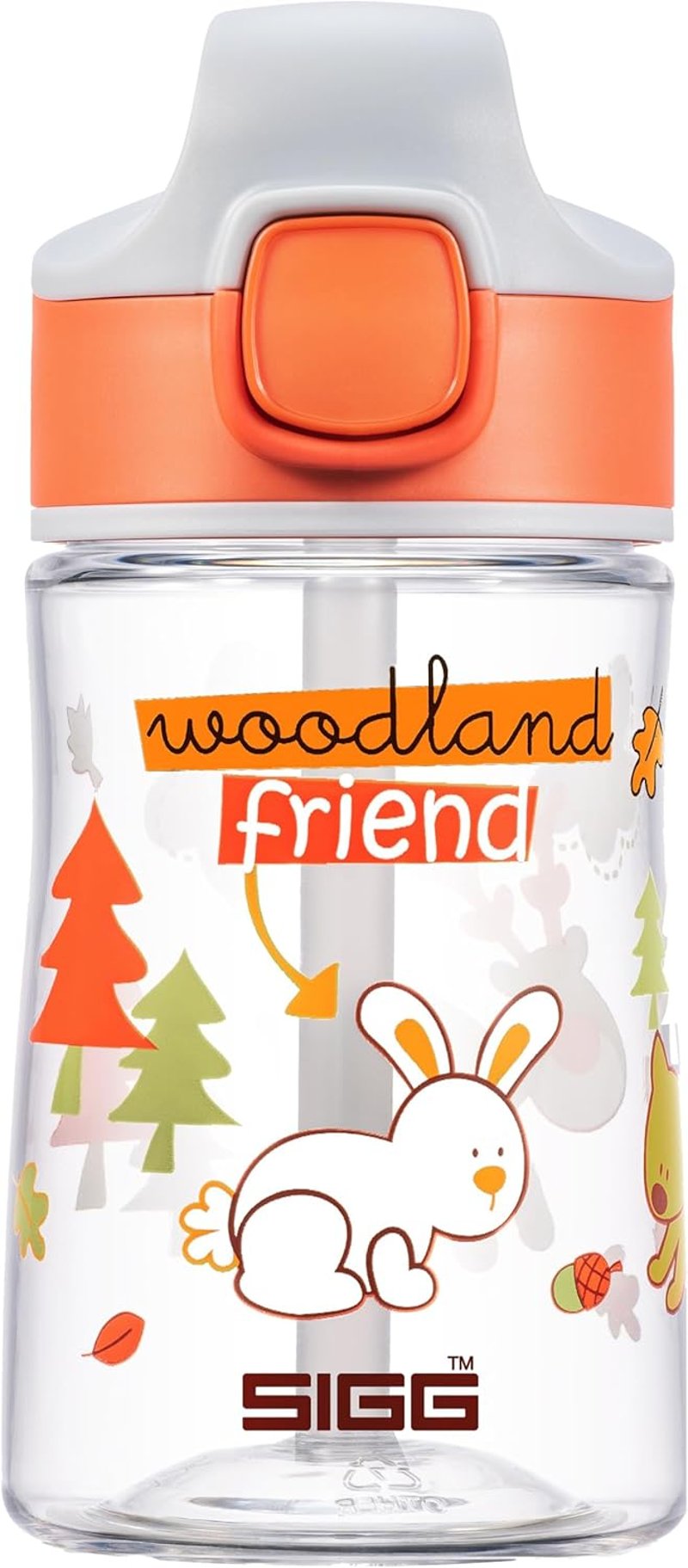 SIGG Miracle Gyerek Tritan Ivópalack Szívószállal, Szorítható, BPA-Mentes, 0,35-0,45 L - Orange, 0.35 L