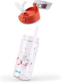 Detská fľaša na vodu SIGG Miracle Puppy Tritan so slamkou – oranžová, s motívom psa – 0,45 l – nepriepustná, bez BPA, vhodná do umývačky riadu 9