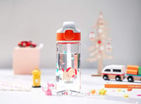 Detská fľaša na vodu SIGG Miracle Puppy Tritan so slamkou – oranžová, s motívom psa – 0,45 l – nepriepustná, bez BPA, vhodná do umývačky riadu 7