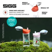Detská fľaša na vodu SIGG Miracle Puppy Tritan so slamkou – oranžová, s motívom psa – 0,45 l – nepriepustná, bez BPA, vhodná do umývačky riadu 4