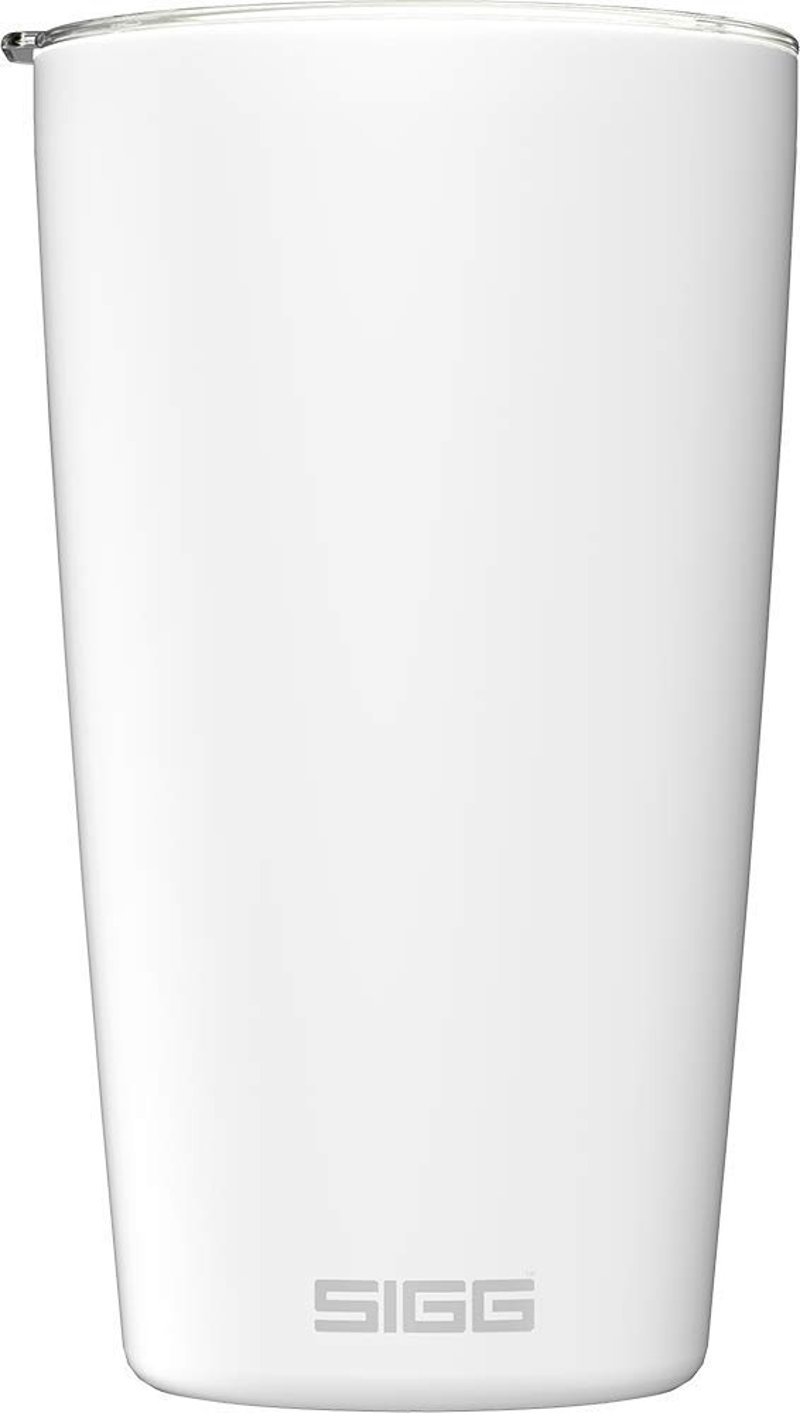 Termoska na kávu SIGG Neso Cup biela - 0,4 l - nehrdzavejúca oceľ 18/8 - keramický povrch Pure Ceram - bez BPA - vhodná do umývačky riadu