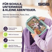 Cutie pentru prânz pentru copii Sigg NIMO Uniflower cu compartimente - Verde mentă - 1000 ml - Fără BPA, poate fi utilizată în cuptorul cu microunde și spălată în mașina de spălat vase 4