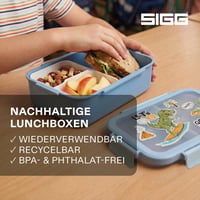 Cutie pentru prânz pentru copii Sigg NIMO Uniflower cu compartimente - Verde mentă - 1000 ml - Fără BPA, poate fi utilizată în cuptorul cu microunde și spălată în mașina de spălat vase 6