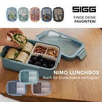 Cutie pentru prânz pentru copii Sigg NIMO Uniflower cu compartimente - Verde mentă - 1000 ml - Fără BPA, poate fi utilizată în cuptorul cu microunde și spălată în mașina de spălat vase 5