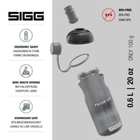 Sigg Pulsar kerékpáros kulacs - antracit - 0,6 l 3