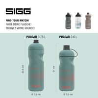 Cyklistická fľaša Sigg Pulsar Morning Blue 0,6 l – Stláčateľná, vhodná do umývačky riadu, nepriepustná, bez obsahu BPA, ultraľahká športová fľaša – K 5