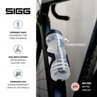 Cyklistická fľaša Sigg Pulsar Transparent White 0,75 l – Stlačiteľná, nepriepustná športová fľaša vhodná do umývačky riadu, bez obsahu BPA 3