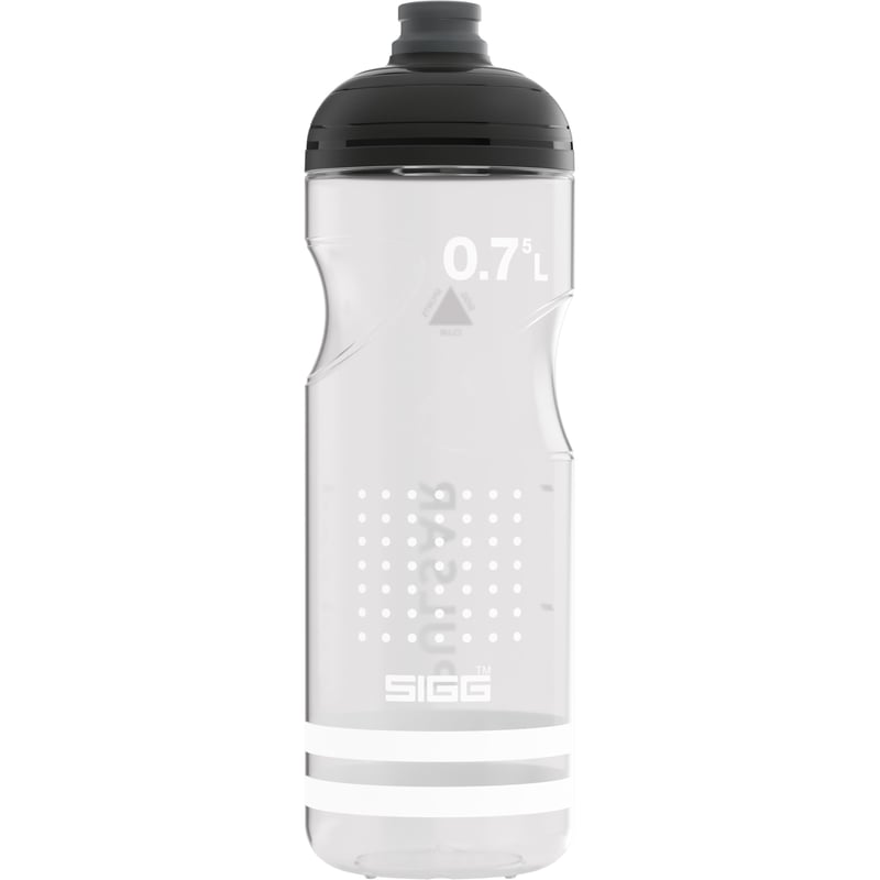 Cyklistická fľaša Sigg Pulsar Transparent White 0,75 l – Stlačiteľná, nepriepustná športová fľaša vhodná do umývačky riadu, bez obsahu BPA