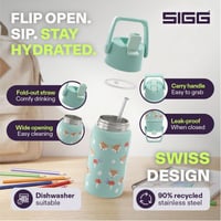 SIGG Shield Flip Funny Fox Gyerek Kulacs - Mentazöld Rókás Mintával - 500 ml - Rozsdamentes Acél — használt (állapot: lásd a 2. képet) 6