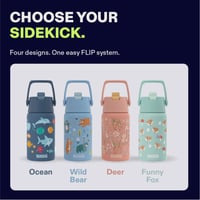 SIGG Shield Flip Funny Fox Gyerek Kulacs - Mentazöld Rókás Mintával - 500 ml - Rozsdamentes Acél — használt (állapot: lásd a 2. képet) 8