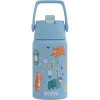 Bidon pentru copii din oțel inoxidabil Sigg Shield FLIP Wild Bear - Urs albastru - Antipicurare - Fără BPA - Sport și școală - 0,5 L 1