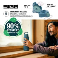 Nerezová fľaša na pitie Sigg Shield ONE Blue Puya - 1 l, na sýtené nápoje, nepriepustná, bez BPA, modrá 4