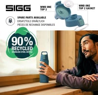 Nerezová fľaša na nápoje SIGG Shield ONE Blue Puya, vhodná na sýtené nápoje, nepriepustná, bez BPA, modrá, 0,75 l 5