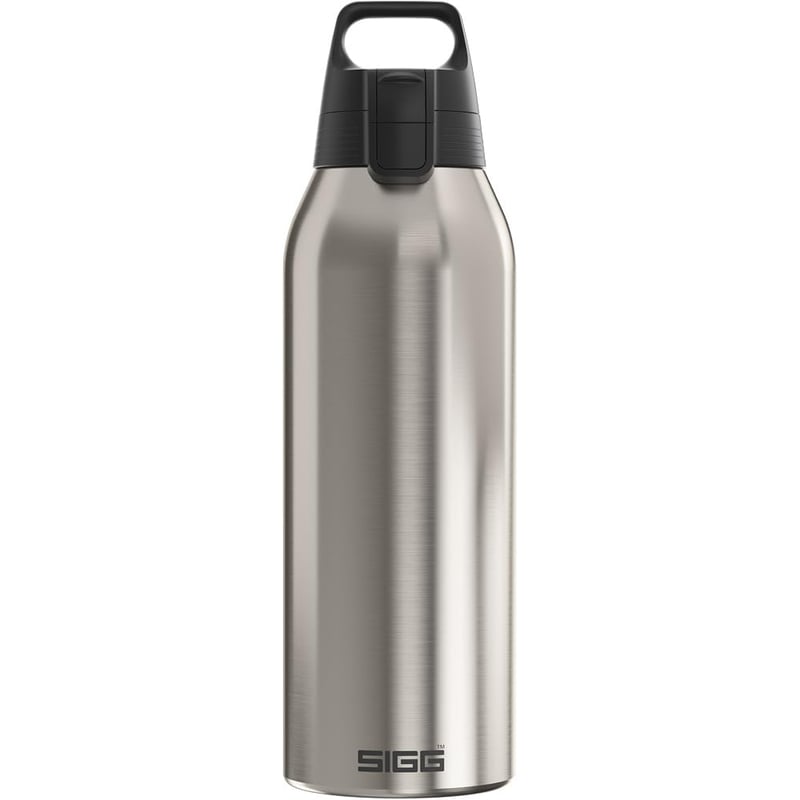 Sticlă din oțel inoxidabil Sigg Shield ONE Brushed pentru băuturi carbogazoase, etanșă, fără BPA, 1,5 L