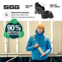 Nerezová fľaša na vodu Sigg Shield ONE Brushed na sýtené nápoje – nepriepustná, bez BPA, ľahká – strieborná – 0,75 l 4