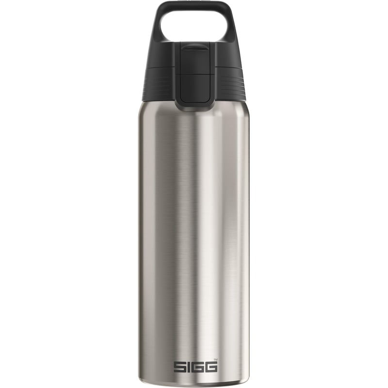 Nerezová fľaša na vodu Sigg Shield ONE Brushed na sýtené nápoje – nepriepustná, bez BPA, ľahká – strieborná – 0,75 l