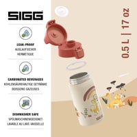 Detská nerezová fľaša SIGG Shield One Disney Leví kráľ 0,5 l – Nepriepustná, bez BPA, vhodná aj na sýtené nápoje 5