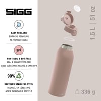 Termoska z nehrdzavejúcej ocele SIGG Shield ONE na sýtené nápoje, nepriepustná, bez BPA — použitá (stav: pozri 2. obrázok) 5