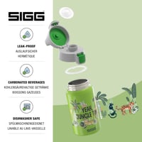 Detská fľaša na vodu SIGG Shield One Jungle (0,5 l) – nerezová fľaša na pitie s nepriepustným uzáverom a otváraním jednou rukou 3