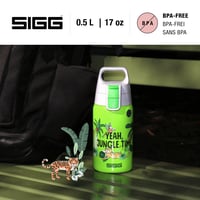 Detská fľaša na vodu SIGG Shield One Jungle (0,5 l) – nerezová fľaša na pitie s nepriepustným uzáverom a otváraním jednou rukou 2