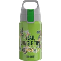 Detská fľaša na vodu SIGG Shield One Jungle (0,5 l) – nerezová fľaša na pitie s nepriepustným uzáverom a otváraním jednou rukou 1