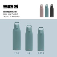 Nerezová fľaša na pitie Sigg Shield ONE Morning Blue na sýtené nápoje, nepriepustná, bez BPA, 1,5 l 5
