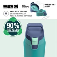 Nerezová fľaša na pitie Sigg Shield ONE Multicolor Ocean, vhodná na sýtené nápoje, nepriepustná, bez BPA, tyrkysová, 0,75 l 4