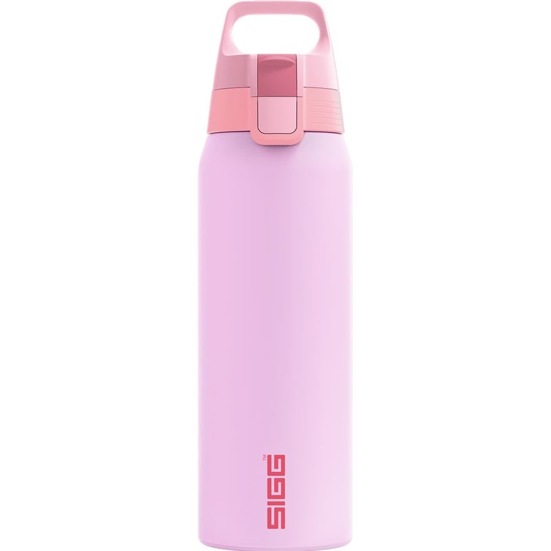 Nerezová fľaša na pitie Sigg Shield ONE Multicolor Petal na sýtené nápoje, nepriepustná, bez BPA, ružová, 750 ml