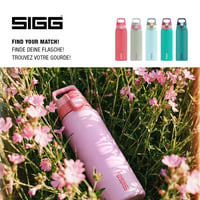 Nerezová fľaša na pitie Sigg Shield ONE Multicolor Petal na sýtené nápoje, nepriepustná, bez BPA, ružová, 750 ml 5