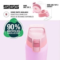 Nerezová fľaša na pitie Sigg Shield ONE Multicolor Petal na sýtené nápoje, nepriepustná, bez BPA, ružová, 750 ml 4