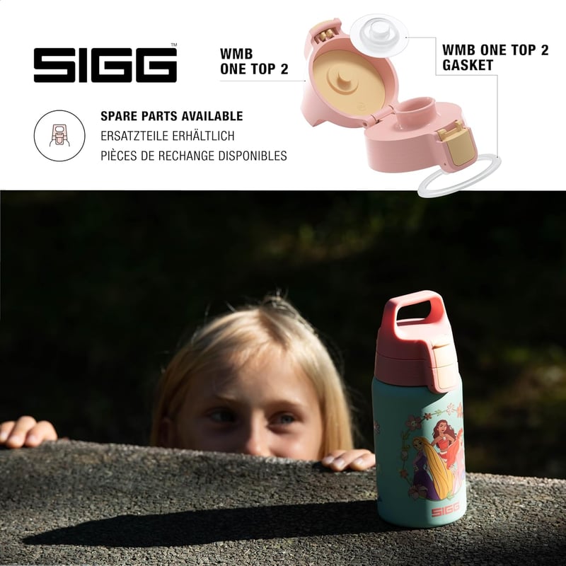 SIGG Shield One rozsdamentes acél gyermek kulacs 0,5L szénlezárás nélküli - 9 Princesses