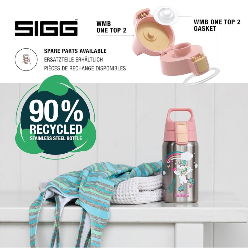 SIGG Shield One rozsdamentes acél gyermek kulacs 0,5L szénlégzés szivárgásmentes - Uni Skate