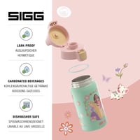 SIGG Shield One rozsdamentes acél gyermek kulacs 0,5L szénlezárás nélküli - 9 Princesses 3