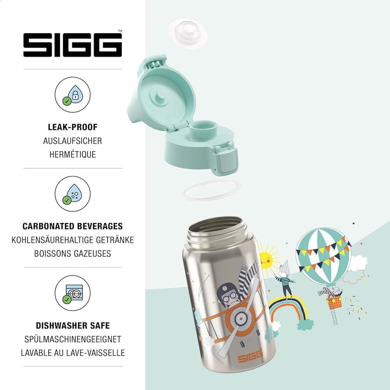 SIGG Shield One rozsdamentes acél gyermek kulacs 0,5L szénlégzés szivárgásmentes - Fly Away