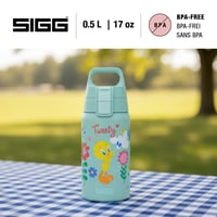 Detská nerezová fľaša SIGG Shield One – Tweety – svetlomodrá – 0,5 l – vhodná aj na sýtené nápoje – bez BPA – na šport aj do školy 2