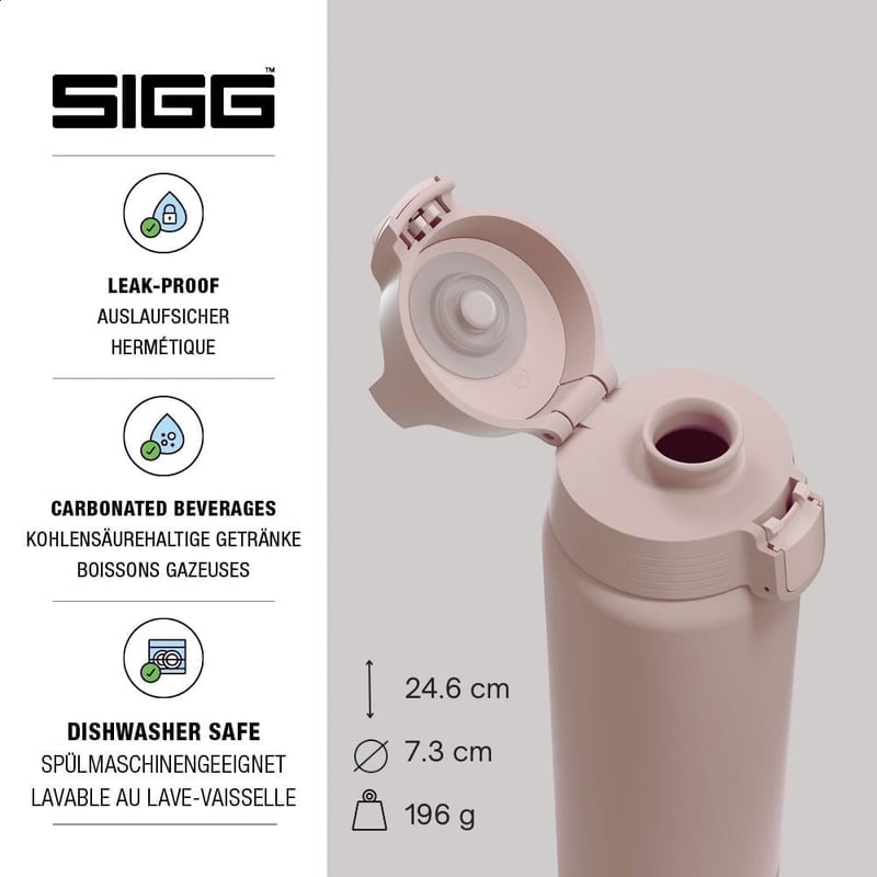 Sigg Shield ONE rozsdamentes acél ivópalack 750ml szénezett italokhoz - Dusk, 0.75 L