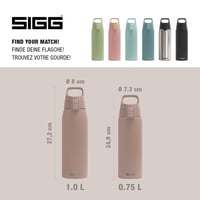 Sigg Shield ONE rozsdamentes acél ivópalack 750ml szénezett italokhoz - Dusk, 0.75 L 5