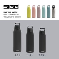 Sigg Shield ONE rozsdamentes acél ivópalack 750ml szénezett italokhoz - Black, 1 L 5