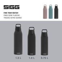 Sigg Shield ONE rozsdamentes acél ivópalack 750ml szénezett italokhoz - Black, 1.5 L 5