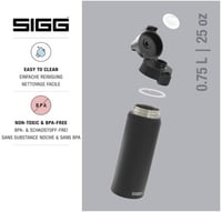 Sigg Shield ONE rozsdamentes acél ivópalack 750ml szénezett italokhoz - Black, 1 L 3