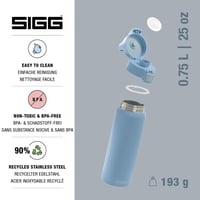 SIGG Shield ONE rozsdamentes acél ivópalack - Water Blue - 0,75 L 3